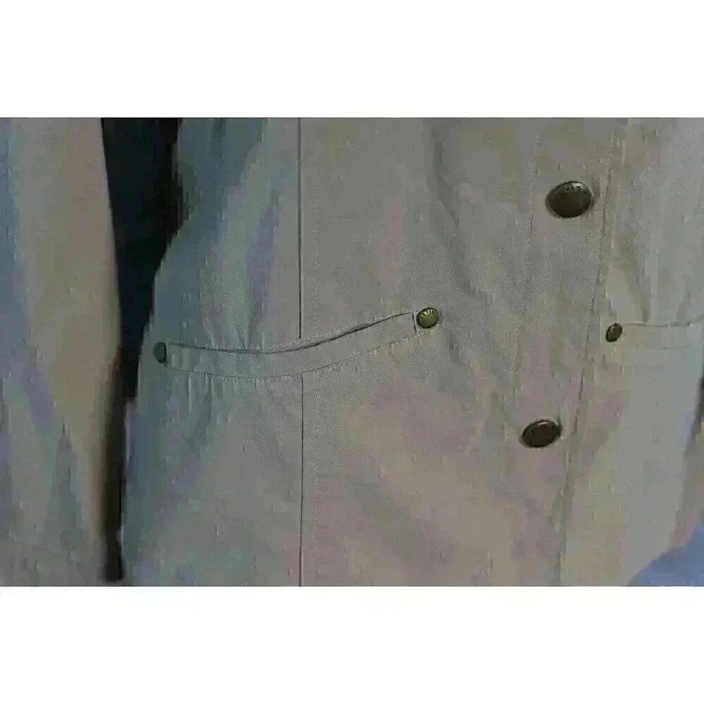 Women's Orvis Tan Blazer Size Medium snap front inside zip pockets - Picture 4 of 12
